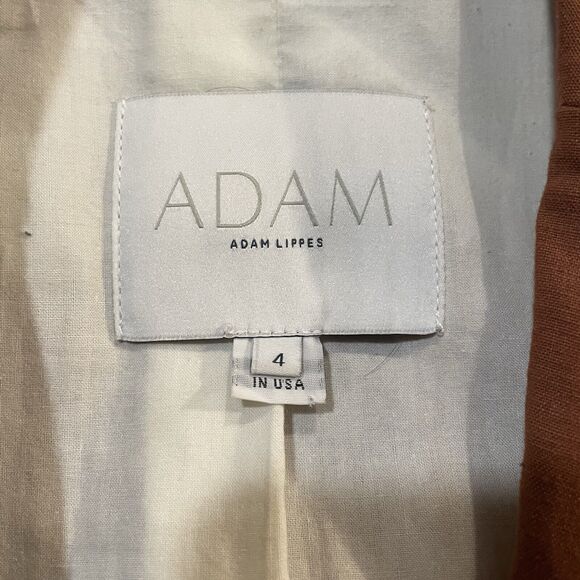 Adam By Adam Lippes Blazer Linen Blend Single Button Sz 4 Classic Career USA - Picture 3 of 11